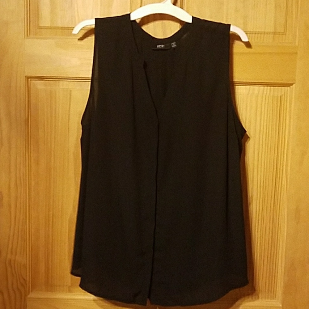 Womens black sheer blouse